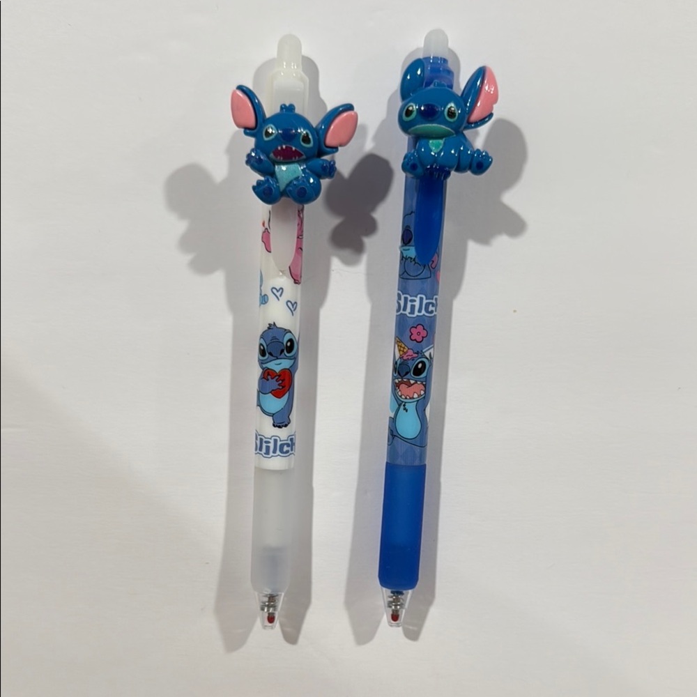 Stitch Blue and White Gel Pens